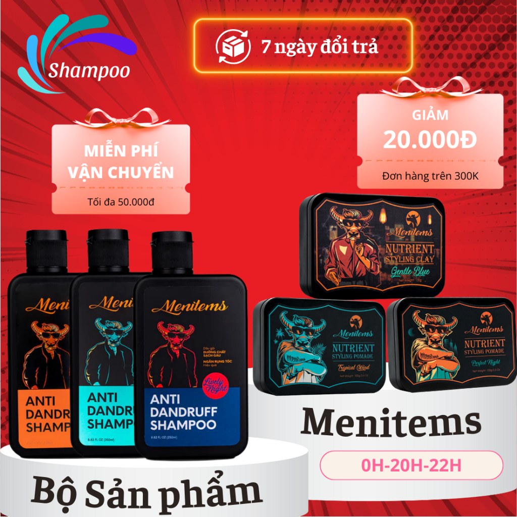 Sáp vuốt tóc Menitems Sáp vuốt tóc Matte Clay, Matt Clay, Bọt tạo kiểu ...