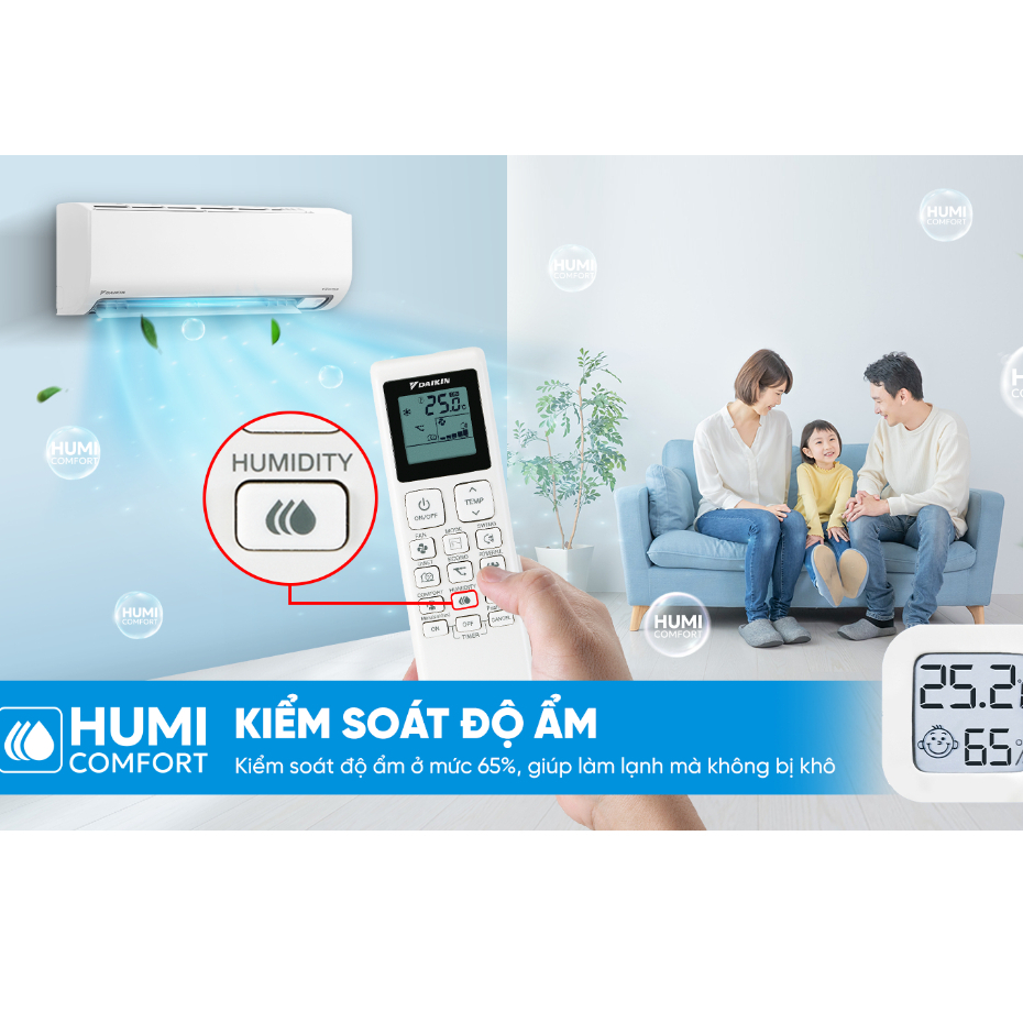 Ảnh [MIỄN PHÍ LẮP ĐẶT 1TR3]-MỚI 2025 - Máy Lạnh Daikin Inverter 1 chiều FTKB25ZVMV 1HP 9000BTU 2