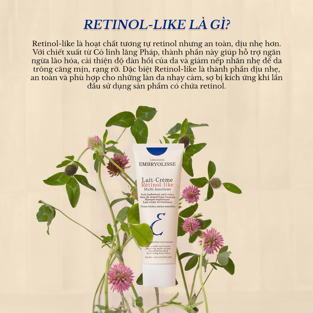 Ảnh Kem dưỡng Retinol Like Embryolisse hỗ trợ ngăn ngừa lão hóa, cải thiện nền da 75ml 4
