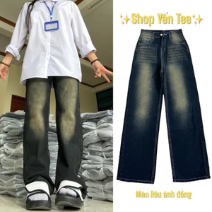 Quần ống rộng màu rêu ánh đồng hottrend Yến Tee Shop #0605
