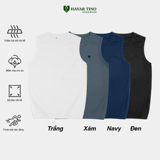 Áo ba lỗ tank top HAYAR thể thao nam in logo thoáng khí co giãn siêu nhẹ tập gym, chạy bộ
