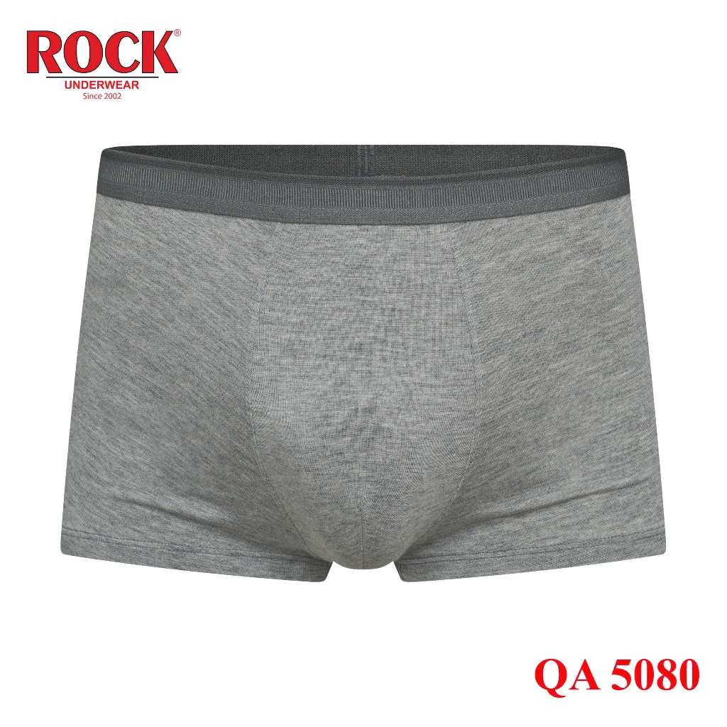 Quần Lót Nam ROCK QA 5080 Dáng Boxer Trơn Chất Liệu Cotton Thoáng Mát, Quần Lót Nam Cotton Mềm Bảng Lưng Vừa