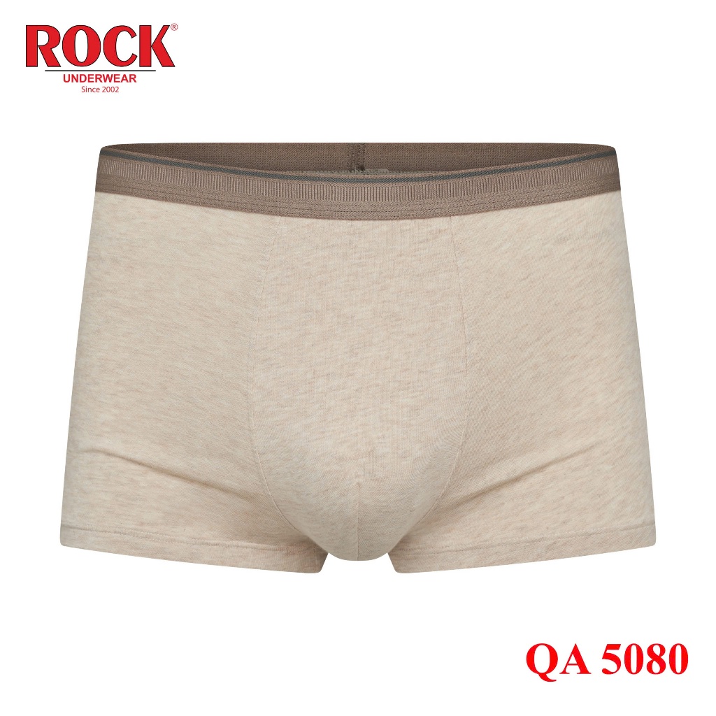 Quần Lót Nam ROCK QA 5080 Dáng Boxer Trơn Chất Liệu Cotton Thoáng Mát, Quần Lót Nam Cotton Mềm Bảng Lưng Vừa