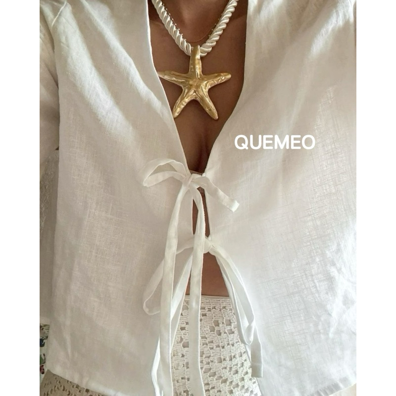 Dây chuyển Vòng cổ dây thừng bện mặt Sao biển Lớn Dây chuyền đi biển QUEMEO có thể điều chỉnh UNISEX