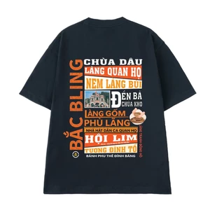 Áo thun nam nữ ngắn tay in hình Bắc Ninh Bắc Bling hottrend chất liệu cotton thoáng mát TA219