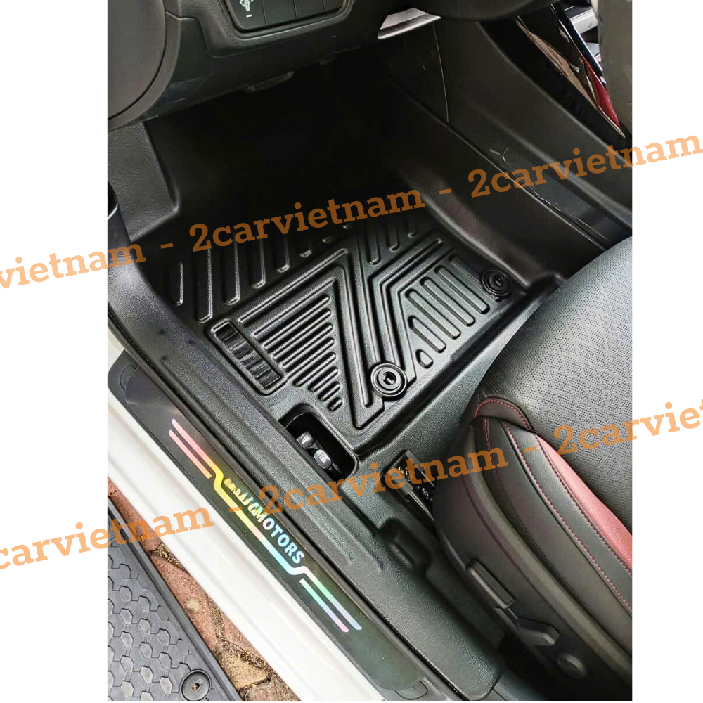 Thảm lót sàn NHỰA 5D xe KIA K3/ Cerato đời 2014- 2018, Mẫu TPE Tràn viền bậc cửa, Dễ vệ sinh- Mẫu BẬC DÀI