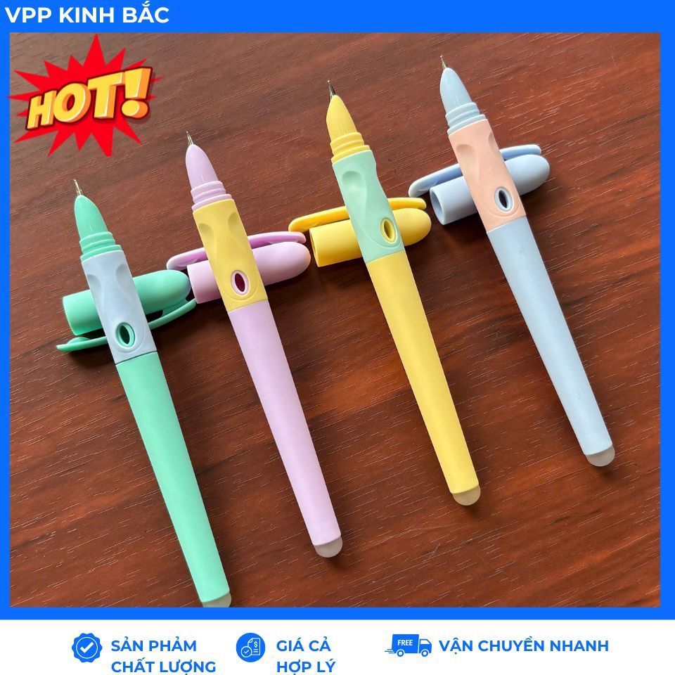 (Mẫu mới) Bút Máy Xóa S-01, Ngòi KimTinh 0.38 mm, Dễ Tẩy Xóa, Êm Trơn, Kèm Pitong Bơm Mực Lọ.