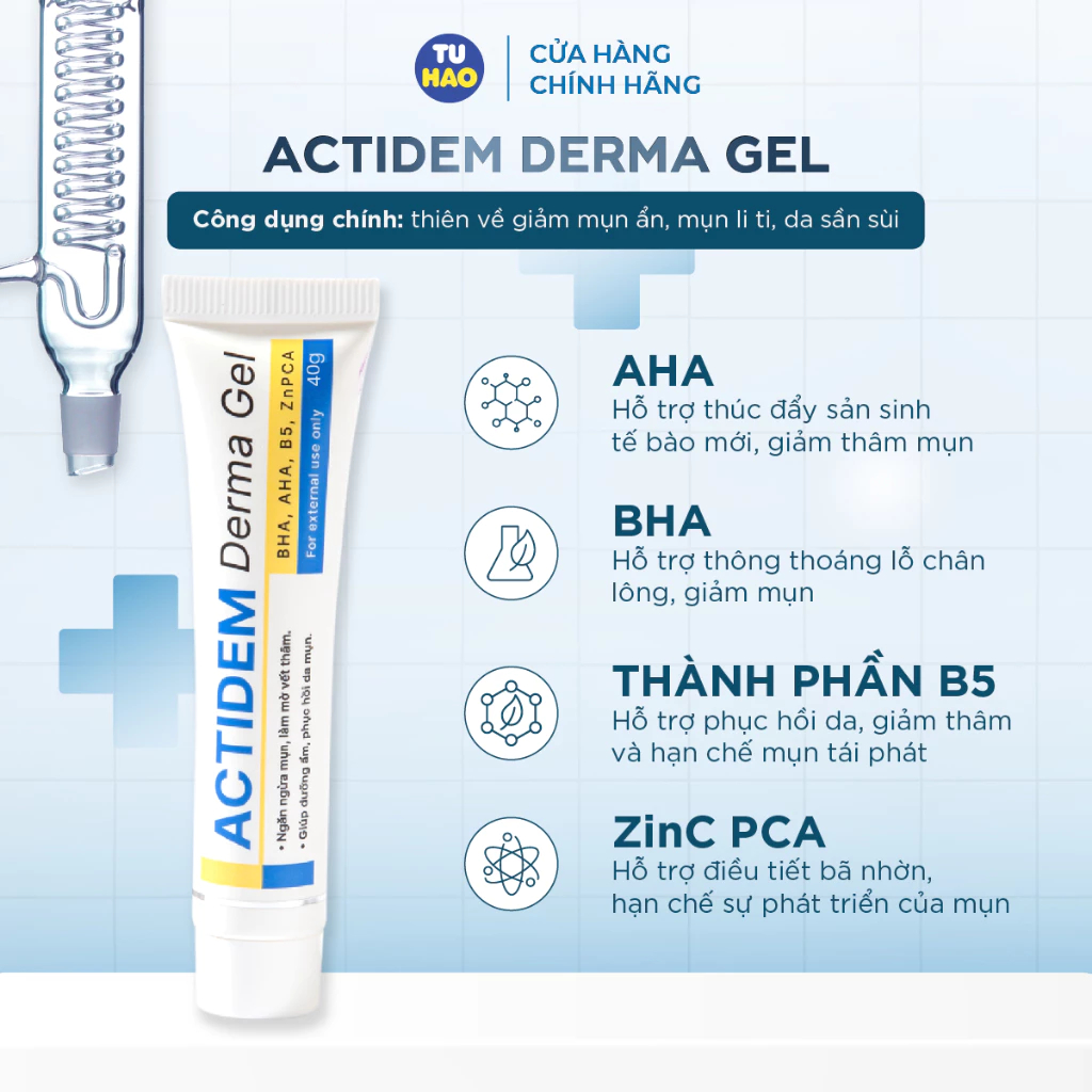 Ảnh Livestream Gel giảm mụn dưỡng ẩm da Actidem Derma Gel 18g/ Derma Gel 40g/ Derma Extra 18g - Từ Hảo 1