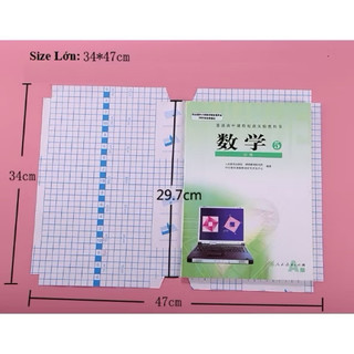 Set 10 tờ bọc decal tự dính chống nước bọc sách vở, decal bọc sách vở các cỡ, bọc sách vở chống nhăn chống nước
