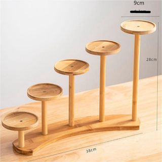 Kệ để bàn trang trí , kệ để chậu cây trang trí bàn làm việc, kệ gỗ decor 5 tầng xinh xắn
