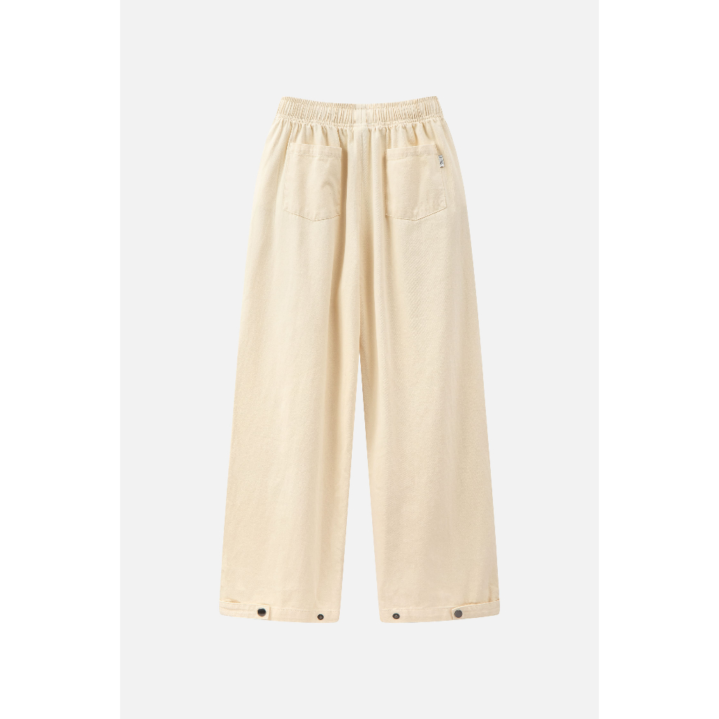 Quần khaki BOO Unisex Dáng Xuông rộng Cúc gấu Essential Tape Dày Dặn Tôn Dáng Che Khuyết Điểm