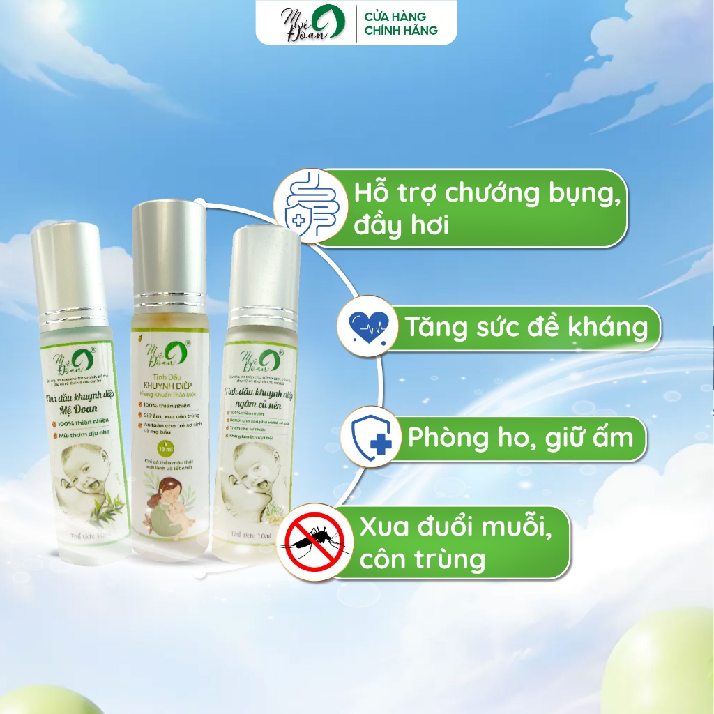 Ảnh - Tinh dầu khuynh diệp dạng bi lăn Đoan hỗ trợ giữ ấm, phòng cảm mạo, thiết kế nhỏ gọn tiện lợi dung tích 10ml 3