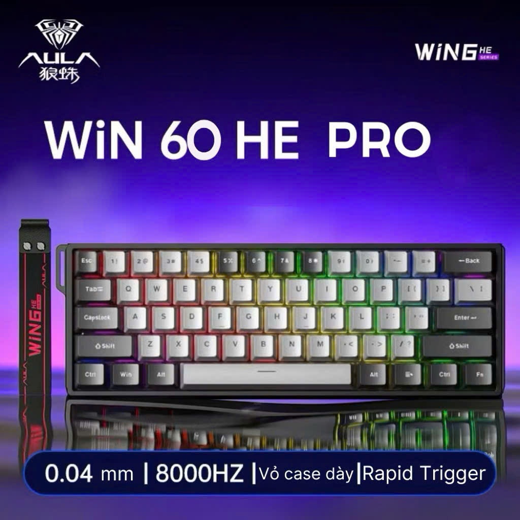 (SẴN HÀNG) Bàn Phím Cơ Gaming AULA WIN60HE / WIN60HE PRO / WIN68HE PRO / WIN68HE Max / Rapid Trigger | 8000hz Cực Nhạy | BigBuy360 - bigbuy360.vn