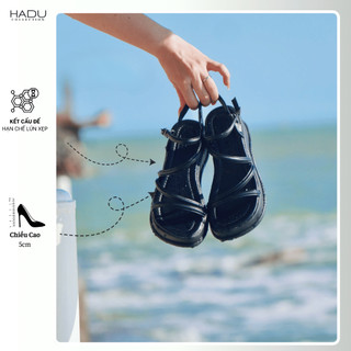 Sandal Quai Chéo 5P Đế Bánh Mì LOUISA KATIFA K513D Chất Da PU Cao Cấp Đế PU Êm Mềm Bảo Hành 6T