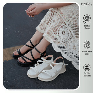 Sandal Quai Chéo 5P Đế Bánh Mì LOUISA KATIFA K513D Chất Da PU Cao Cấp Đế PU Êm Mềm Bảo Hành 6T