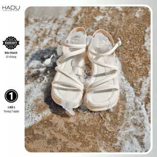 Sandal Quai Chéo 5P Đế Bánh Mì LOUISA KATIFA K513D Chất Da PU Cao Cấp Đế PU Êm Mềm Bảo Hành 6T