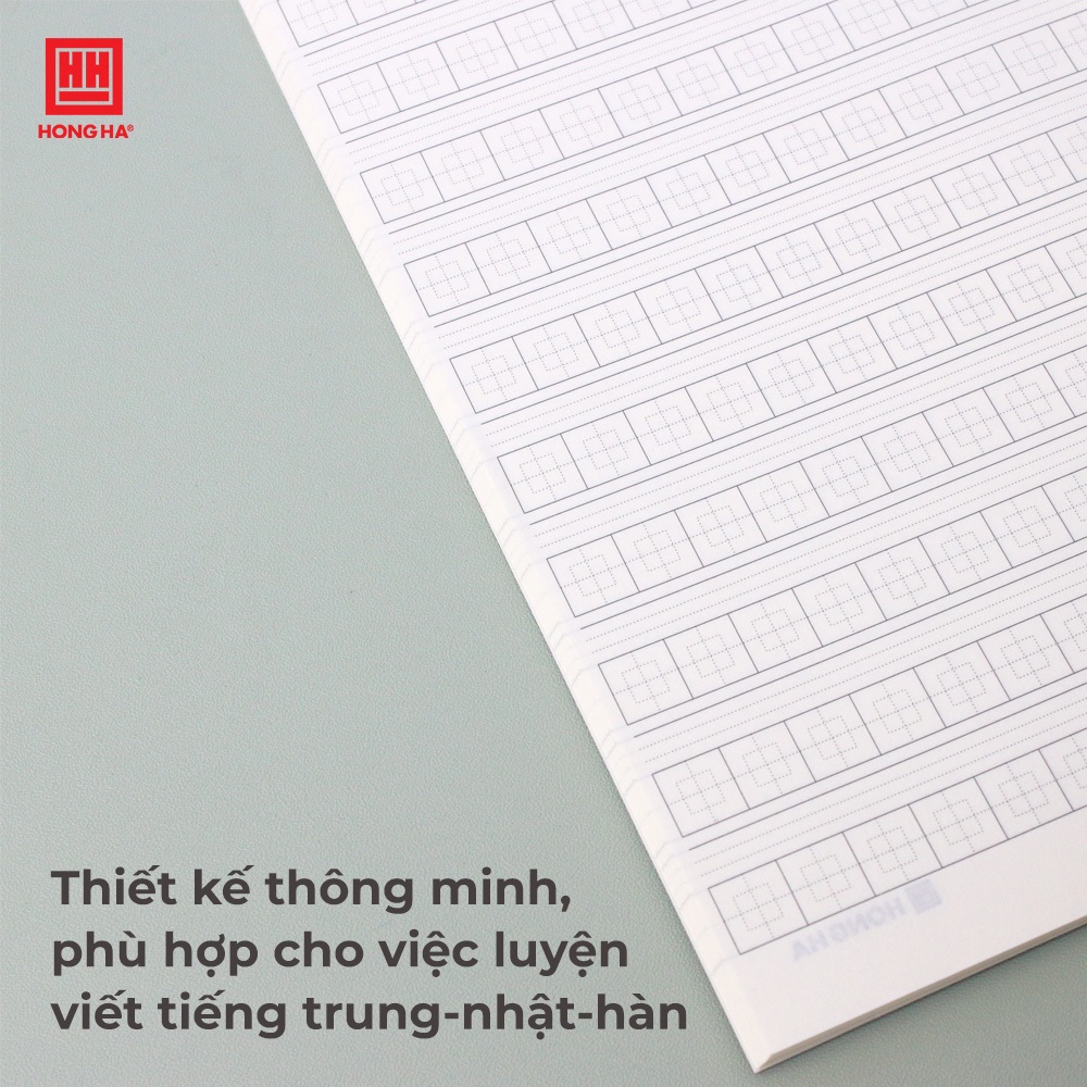 Ảnh Vở viết gáy ghim 120 trang Study Hồng Hà Chi-Kor-Ja (tiếng Trung - Hàn - Nhật) - 1467 3