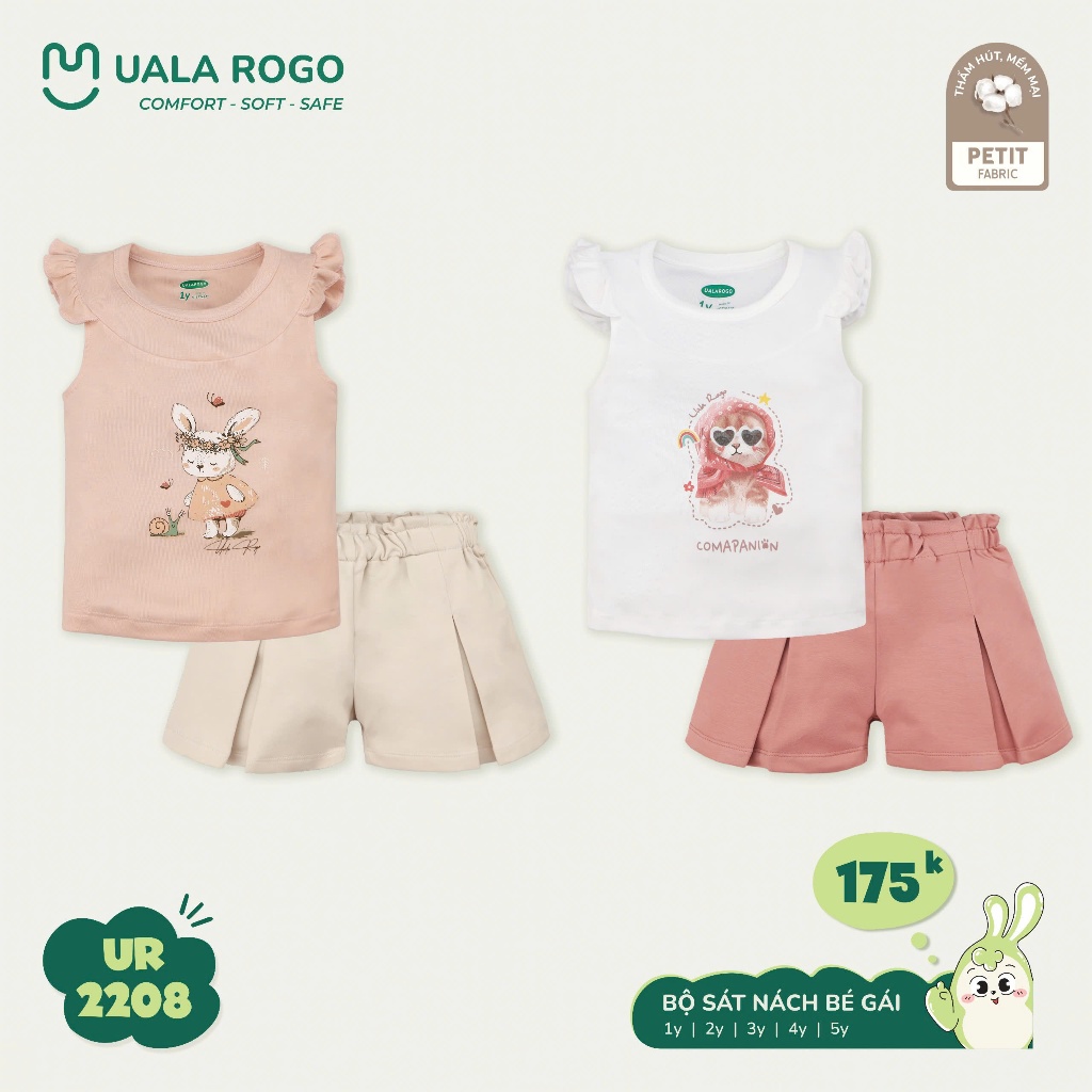 (9-24kg, 1-5Y) Bộ Cộc Tay Uala Rogo Cho Bé UR2171 UR2208 UR2371 UR3827 UR3832 UR3835 UR3839 UR058 UR302 UR296
