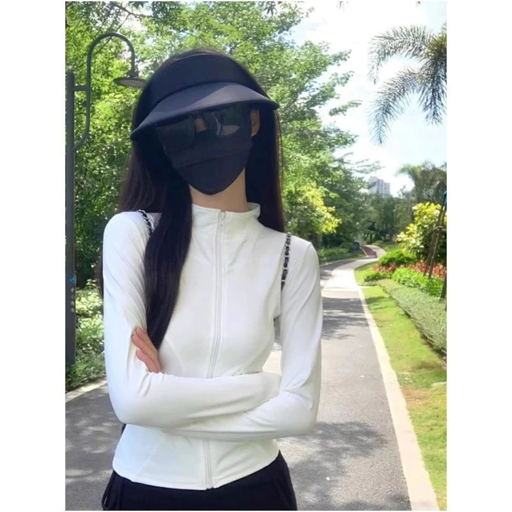Áo Chống Nắng Nữ, Áo Nắng Nữ, Áo Khoác Chống Nắng Chống Tia Cực Tím UPF 50+ Áo khoác tập gym, co dãn bốn chiều