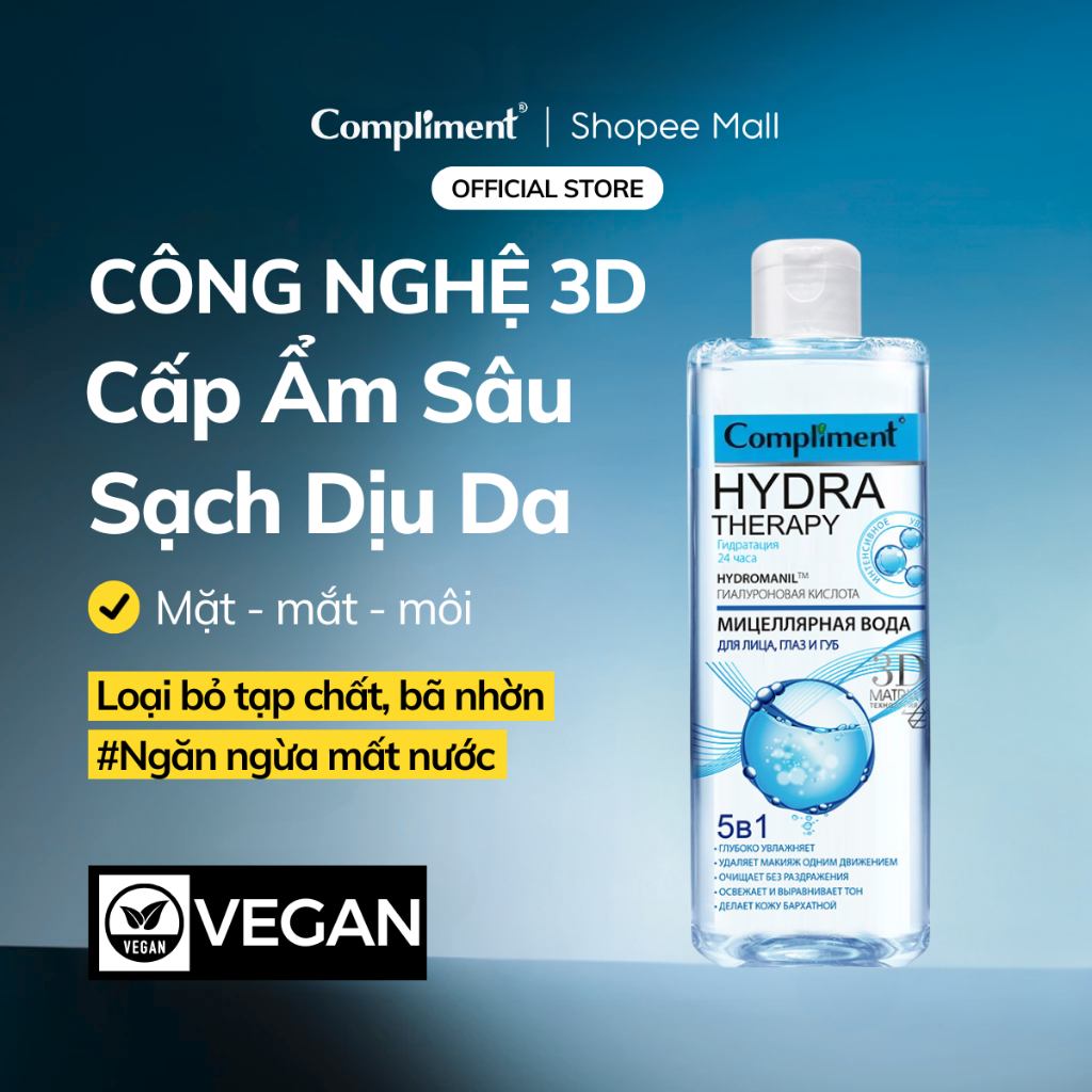 Ảnh Nước Tẩy Trang Compliment 400ml Dành Cho Mọi Loại Da Nhaỵ Cảm Dầu Mụn 1