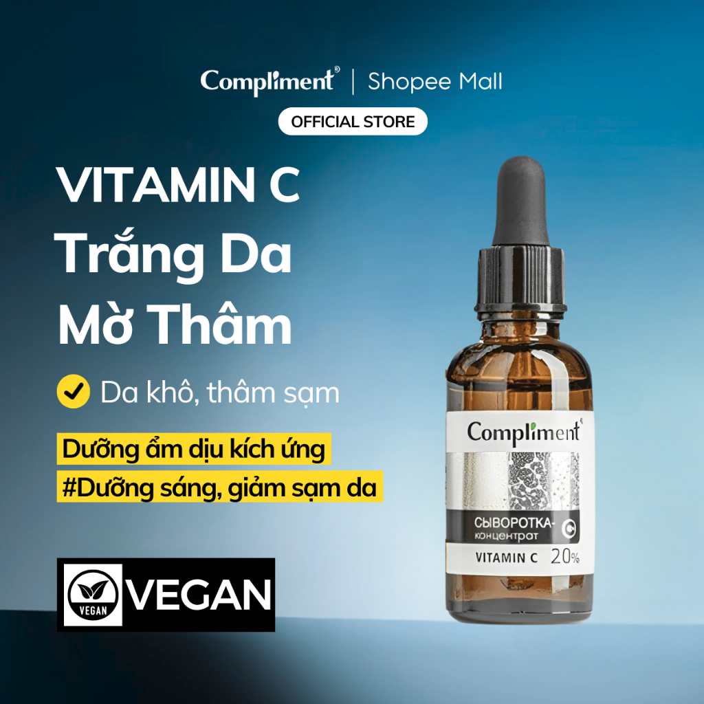 Ảnh Serum Dưỡng Da Compliment Vitamin C Cấp Ẩm Và Phục Hồi Da, Dưỡng Da Trắng Sáng, Mờ Thâm 27ml 1
