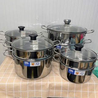Bộ Nồi xửng hấp cá,nấu xôi Inox Đông Á đáy từ, hấp gà - Dùng được bếp từ