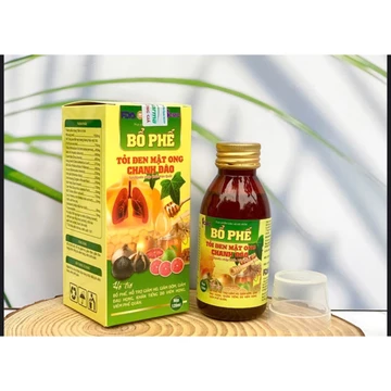 Bổ phế Tỏi đen Mật ong Chanh đào_lọ 120 ml_Hỗ trợ bổ phế, giảm ho, giảm đờm, khản tiếng