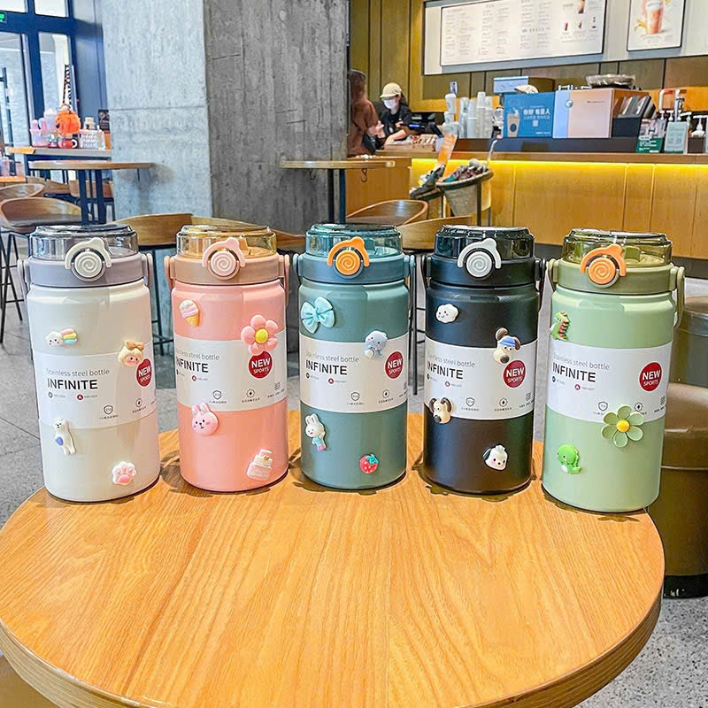binh giu nhiet nuoc inox 316 1000ml , 1200ml có quai xách,ống hút hàng loại 1 DAKINY HOT 2024 tặng sticker