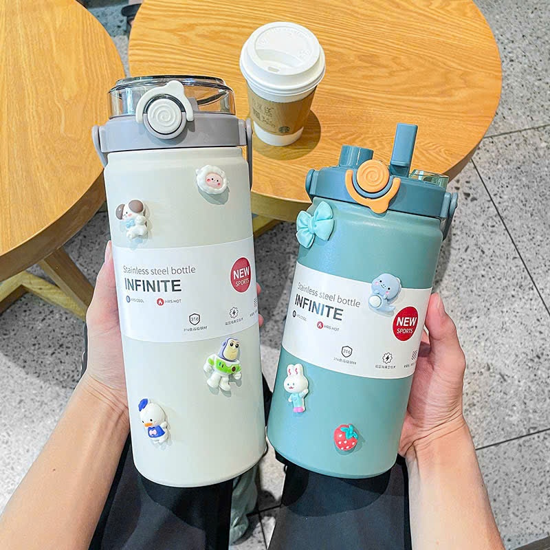 binh giu nhiet nuoc inox 316 1000ml , 1200ml có quai xách,ống hút hàng loại 1 DAKINY HOT 2024 tặng sticker
