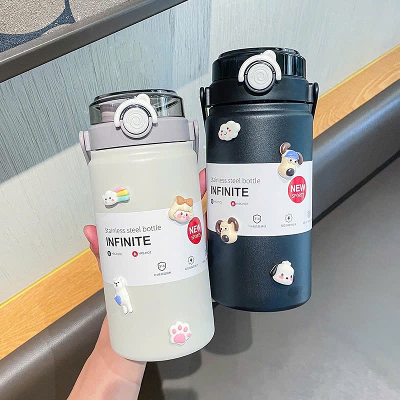 binh giu nhiet nuoc inox 316 1000ml , 1200ml có quai xách,ống hút hàng loại 1 DAKINY HOT 2024 tặng sticker