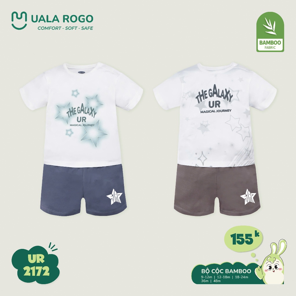 (8-20kg, 9-48M) Bộ Cộc Uala Rogo Cho Bé UR2212 UR2172 UR2390 UR2174 UR3851 UR496 UR2209 UR2178