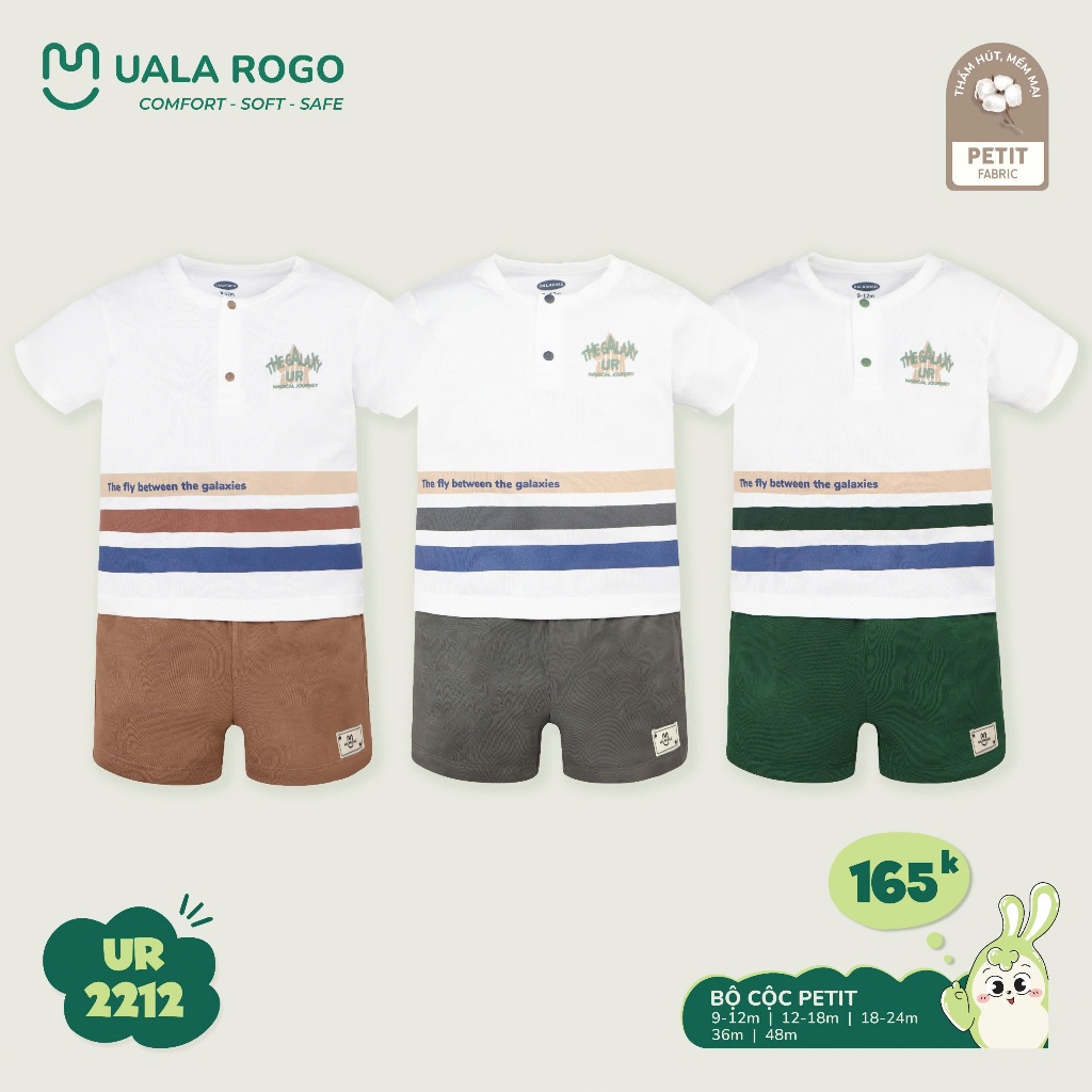 (8-20kg, 9-48M) Bộ Cộc Uala Rogo Cho Bé UR2212 UR2172 UR2390 UR2174 UR3851 UR496 UR2209 UR2178