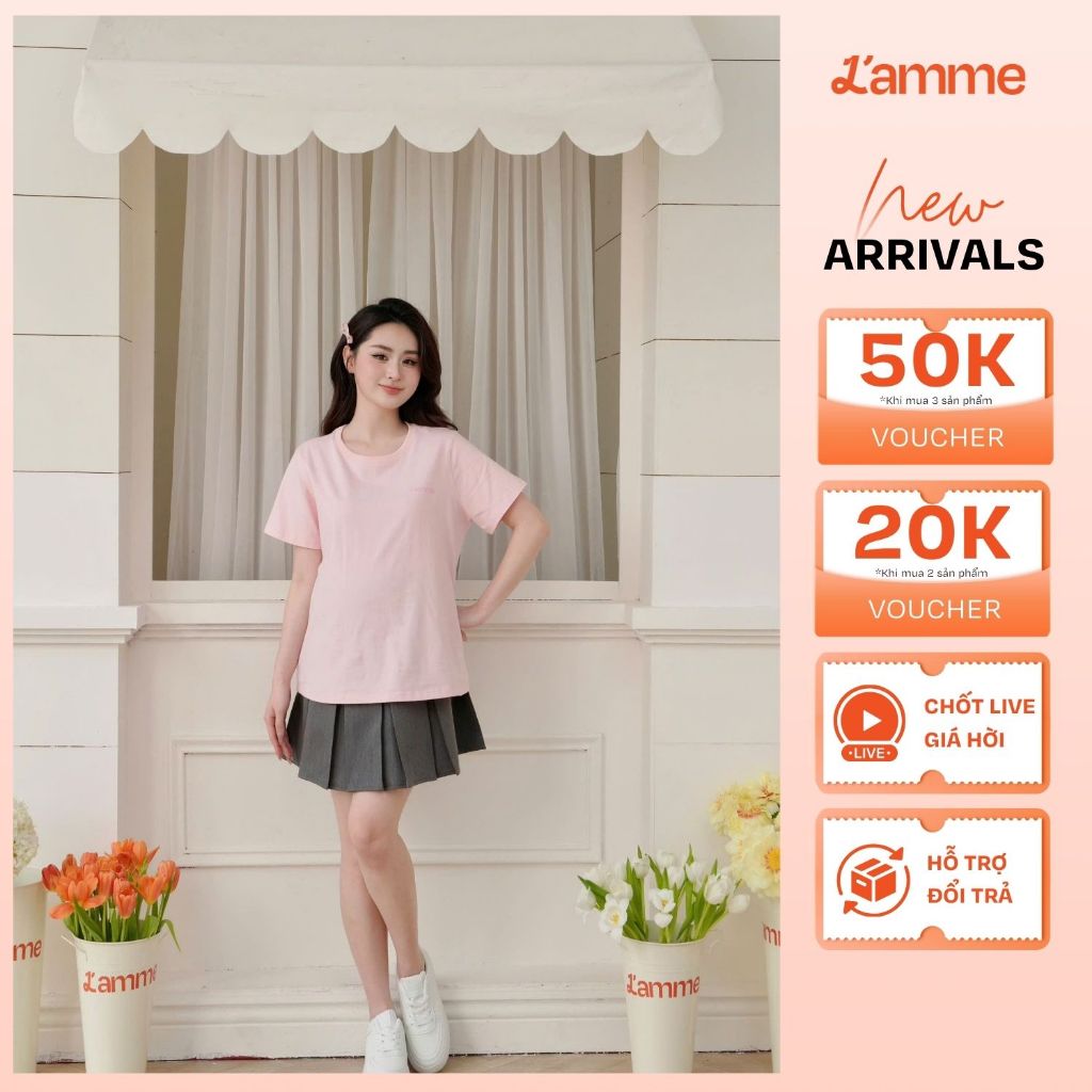 Ảnh Áo phông bầu L'amme Tee chất cotton thấm hút mồ hôi mặc được sau sinh by LAMME 1
