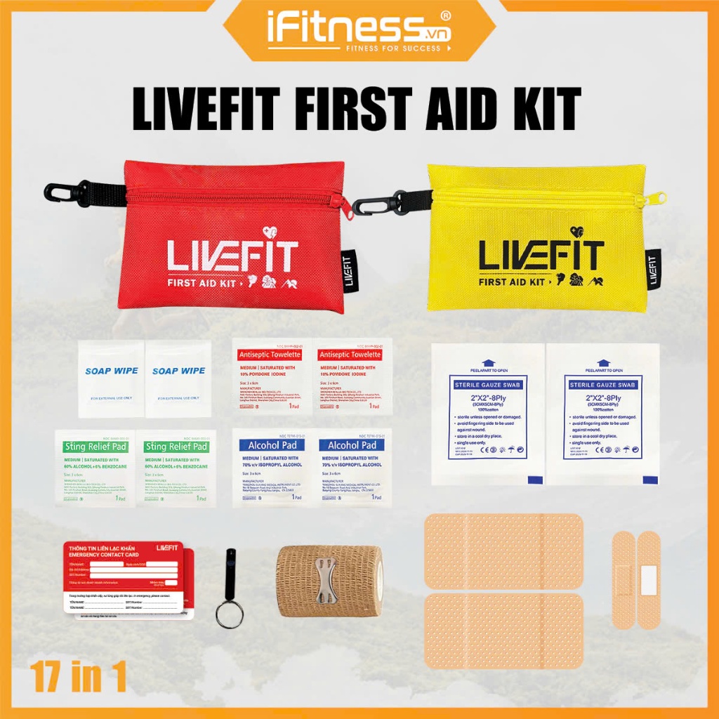 Túi Sơ Cứu Đa Năng LiveFit First Aid Kit 17in1 | Shopee Việt Nam