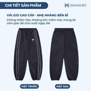 Quần Gió Thể Thao Nam Nữ Có Dây Rút Chất Gió, Dáng Rộng Trẻ Trung Dễ Phối Đồ Hợp Thời Trang K02