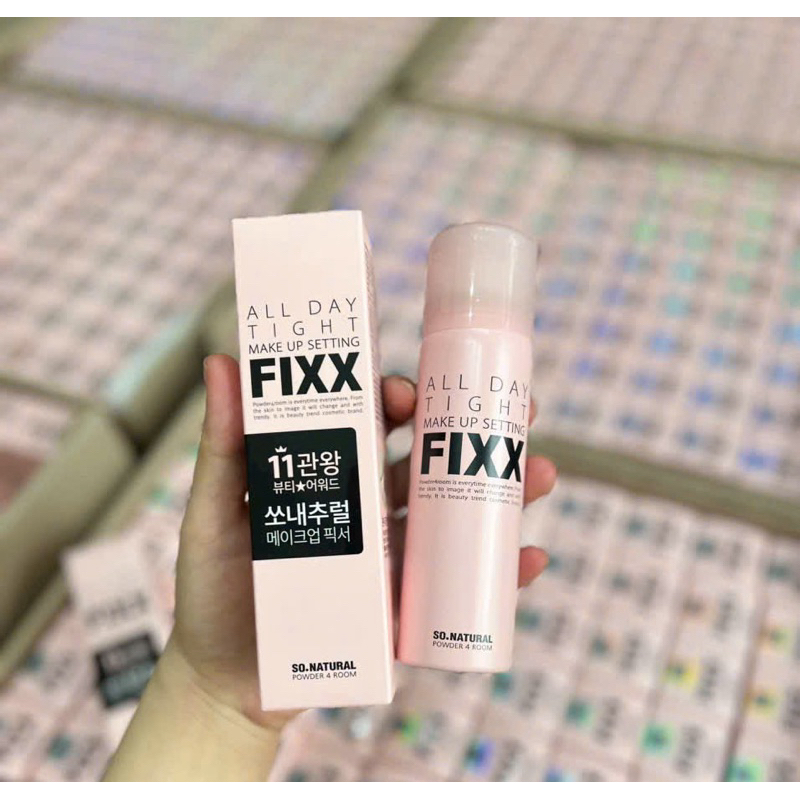 Xịt Khóa Nền So Natural FIXX – 2 Phiên Bản:  All Day Tight / Real Matte – Giữ Makeup 12–24H, Chống Trôi – Nội Địa Hàn