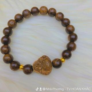 Vòng Tay Trầm Hương Phối Bi V24k Hoàn Khắc (Nam + Nữ) - Phụ Kiện Hoa