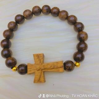 Vòng Tay Trầm Hương Phối Bi V24k Hoàn Khắc (Nam + Nữ) - Phụ Kiện Hoa