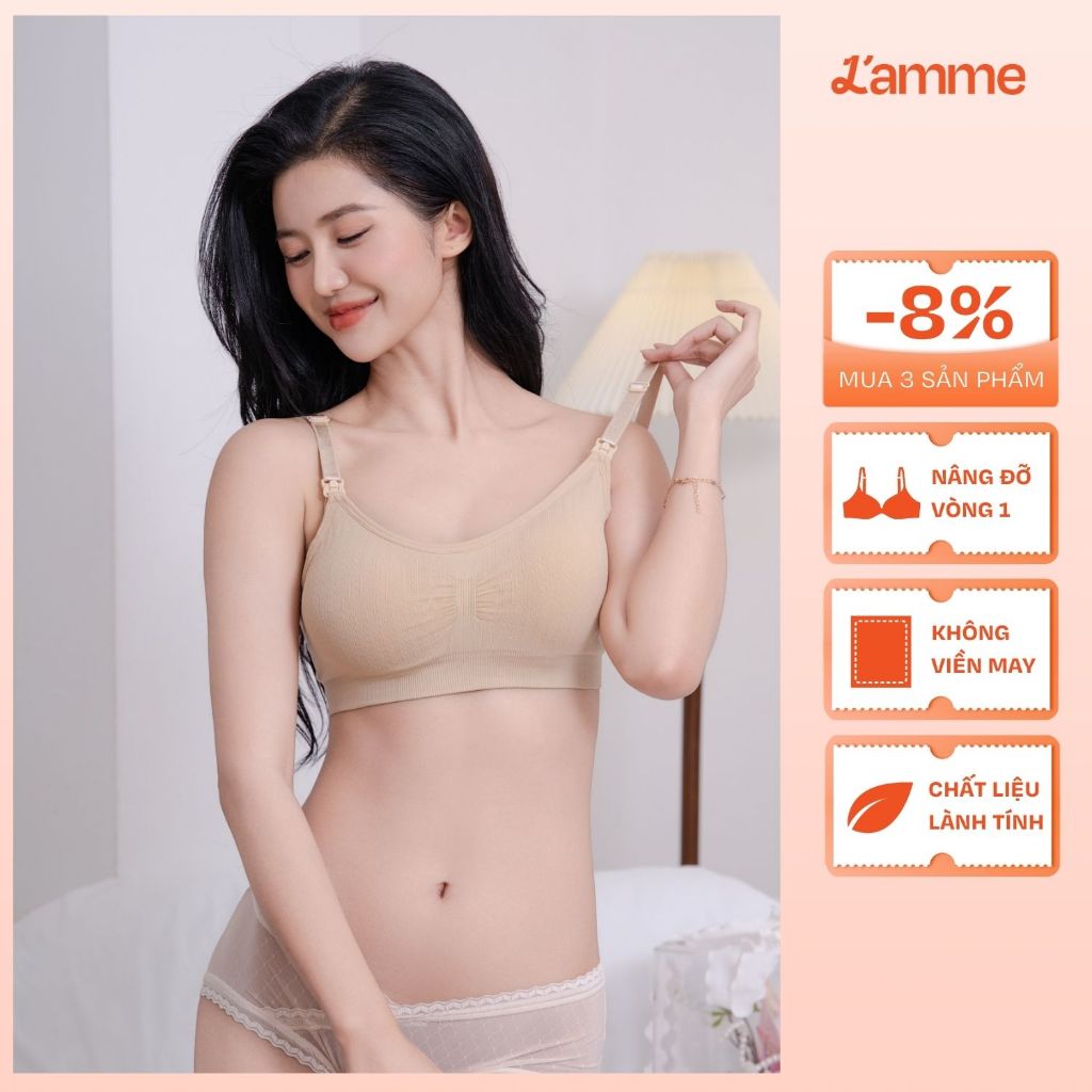 Ảnh Áo lót bầu mặc như không mặc, áo ngực bầu không gọng chống chảy xệ có nút tháo cho bé tuti A2 by LAMME 1