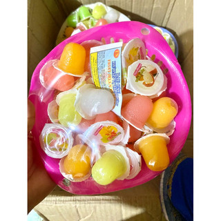 Thạch rau câu trái cây - bánh flan caramel - tặng rổ