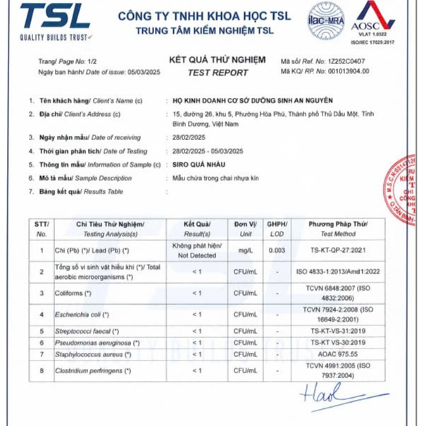 Siro quả nhàu nguyên chất An Nguyên chai 1 lít