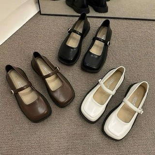 Giày búp bê nữ đế bệt mũi vuông chất da mềm êm chân , đi học đi chơi thoải mái Linhl Shop mã 14