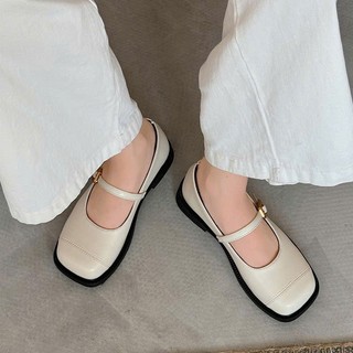 Giày búp bê nữ đế bệt mũi vuông chất da mềm êm chân , đi học đi chơi thoải mái Linhl Shop mã 14