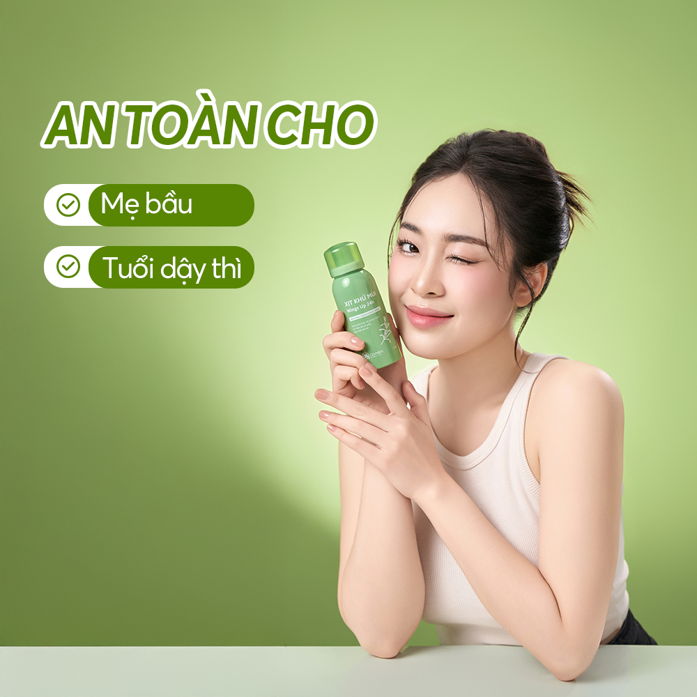 Xịt Khử Mùi Wings Up 24h Khử Mùi Hôi Nách Hôi Chân Giảm Tiết Mồ Hôi Và Ngăn Ngừa Vi Khuẩn Gây Mùi Cỏ Mềm 100ml
