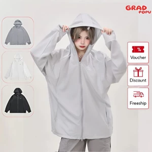 Áo chống nắng nữ GRADPOPU PAK10 chất lụa băng mềm mát, áo khoác mùa hè siêu thấm hút mồ hôi chống tia UV