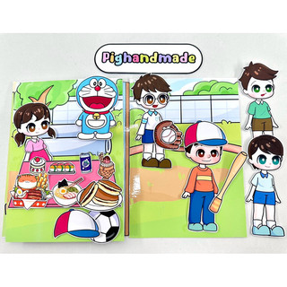 Đồ chơi bóc dán DORAEMON Gacha | Cuộc sống hàng ngày Nobita, Shizuka, Jaian, Suneo | Búp bê giấy