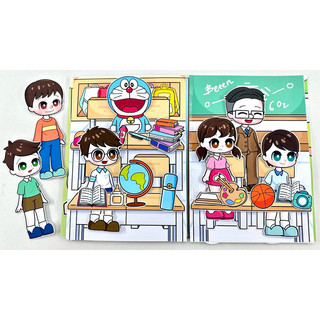 Đồ chơi bóc dán DORAEMON Gacha | Cuộc sống hàng ngày Nobita, Shizuka, Jaian, Suneo | Búp bê giấy