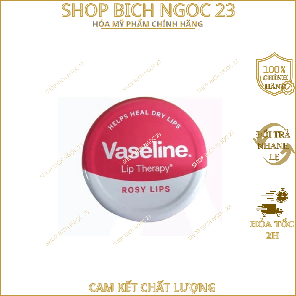 Son Dưỡng Môi Vaseline Lip Therapy Lips Sáp Dưỡng Ẩm Hồng Môi Hộp Thiếc 20g