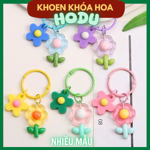 Móc khóa hoa, chuông, ngôi sao, trái tim loại kiểu dáng đa dạng đáng yêu - HODU