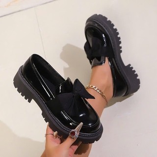 Giày búp bê nữ 3 phân oxford ,hài búp bê da bóng phối nơ sang chảnh hót hít Linhl Shop mã 28
